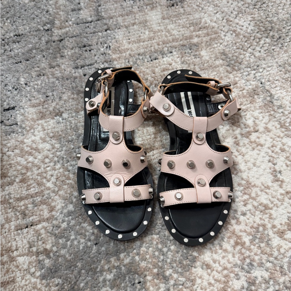 MCQ by Alexander McQueenStudded Black and light gray Sandals